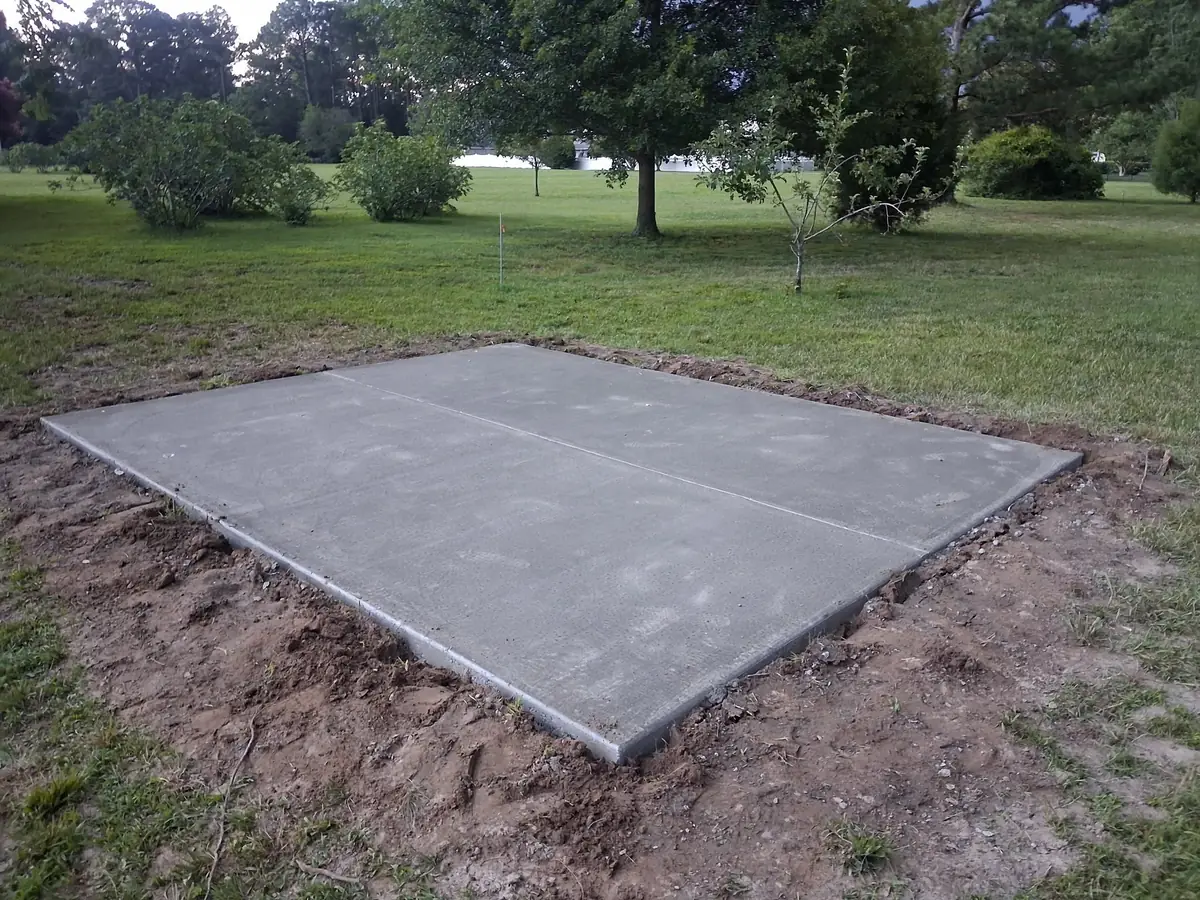Concrete pad and slab project, photo 11 of 13