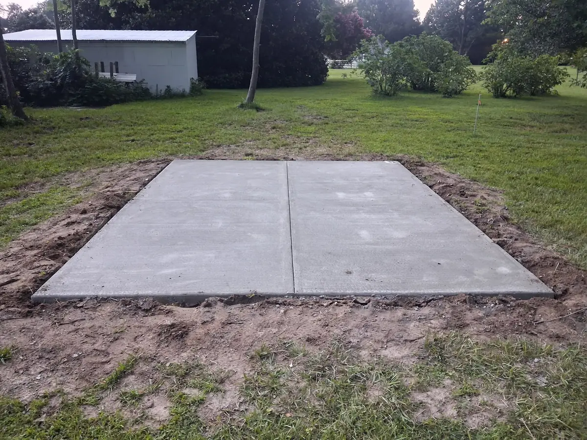 Concrete pad and slab project, photo 12 of 13