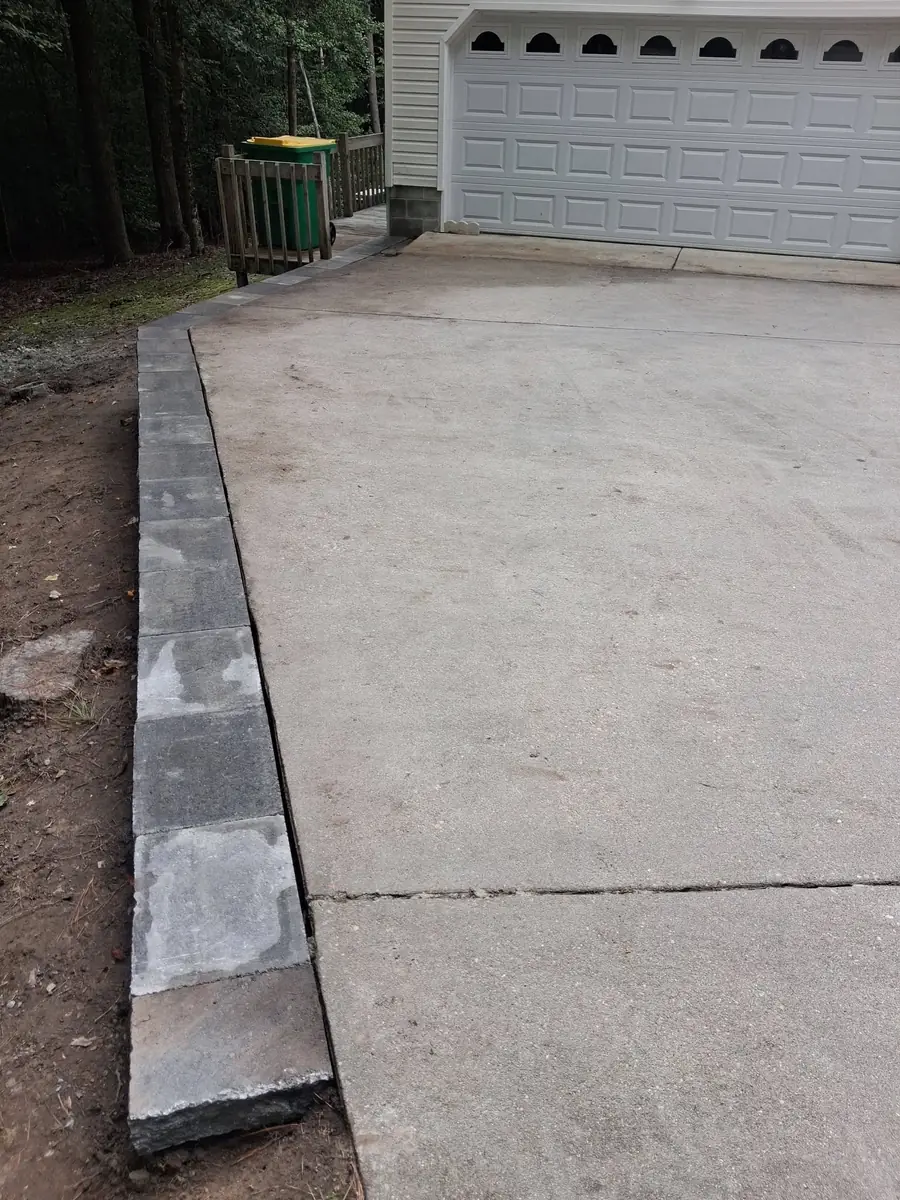 Driveway retaining wall project, photo 2 of 20