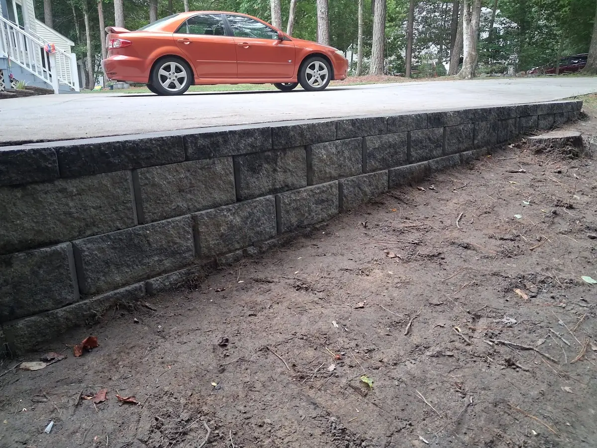 Driveway retaining wall project, photo 6 of 20