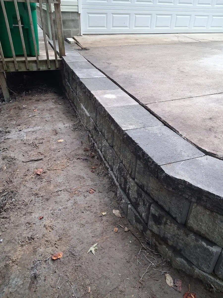 Driveway retaining wall project, photo 8 of 20