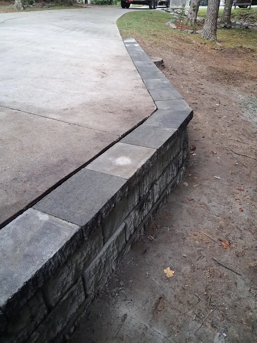 Driveway retaining wall project, photo 9 of 20