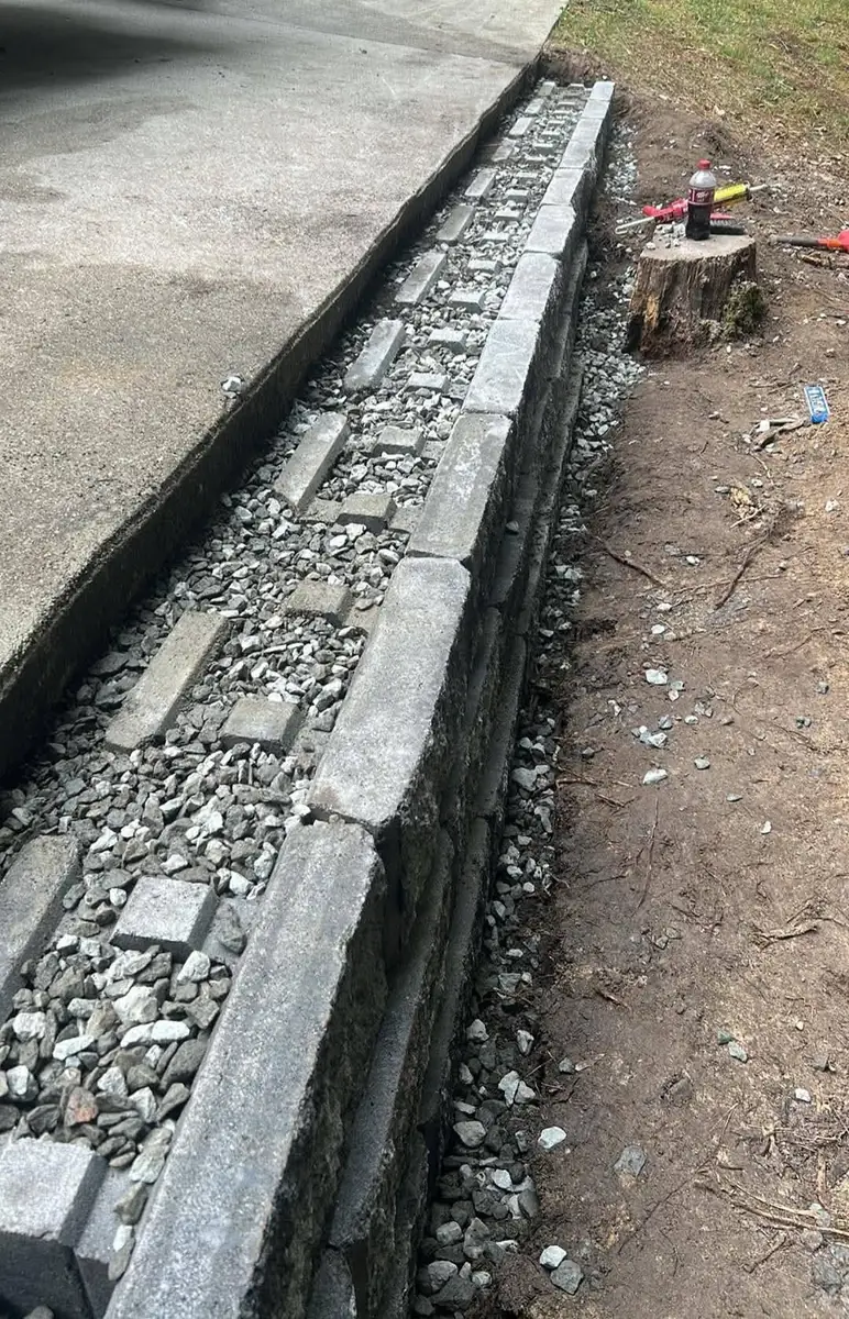 Driveway retaining wall project, photo 16 of 20