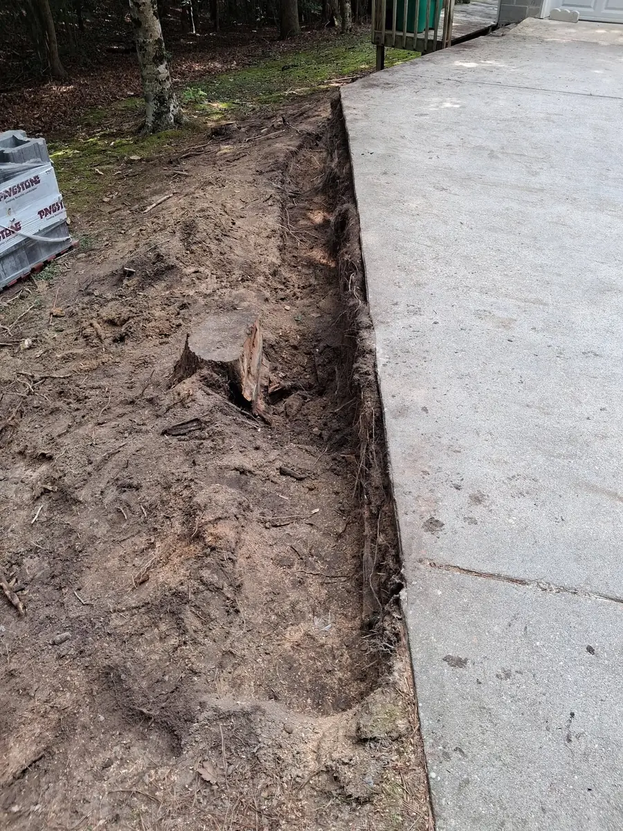 Driveway retaining wall project, photo 18 of 20