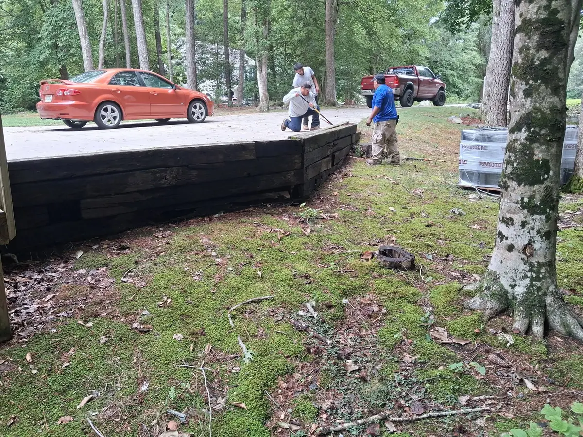 Driveway retaining wall project, photo 19 of 20