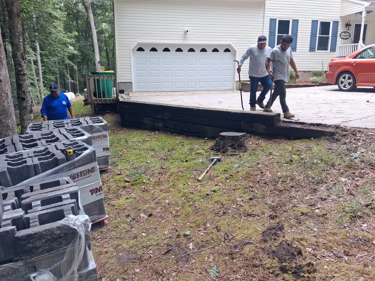Driveway retaining wall project, photo 20 of 20