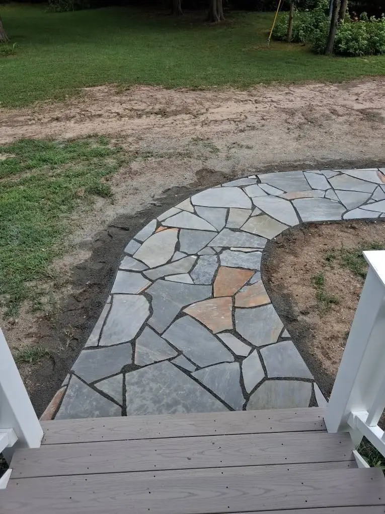 Completed flagstone walkway, photo 3 of 13