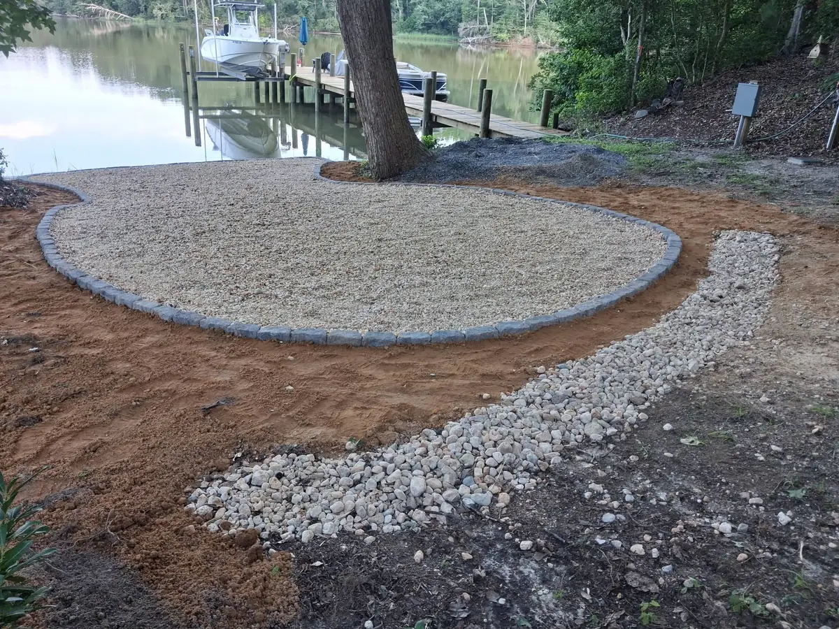 Lakeside clearing and gravel outdoor area, photo 5 of 21