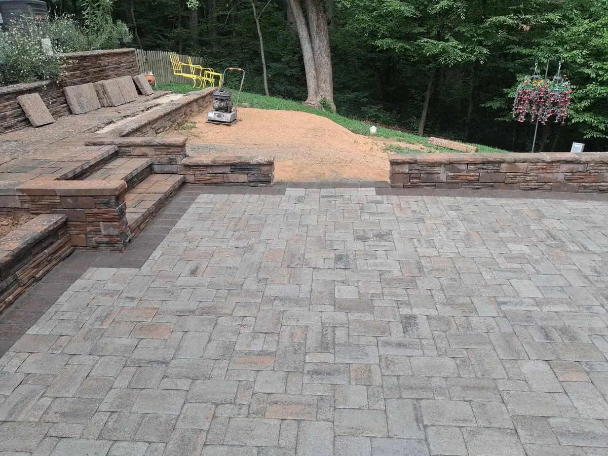 Paver patio, retaining wall, and steps project, photo 6 of 16