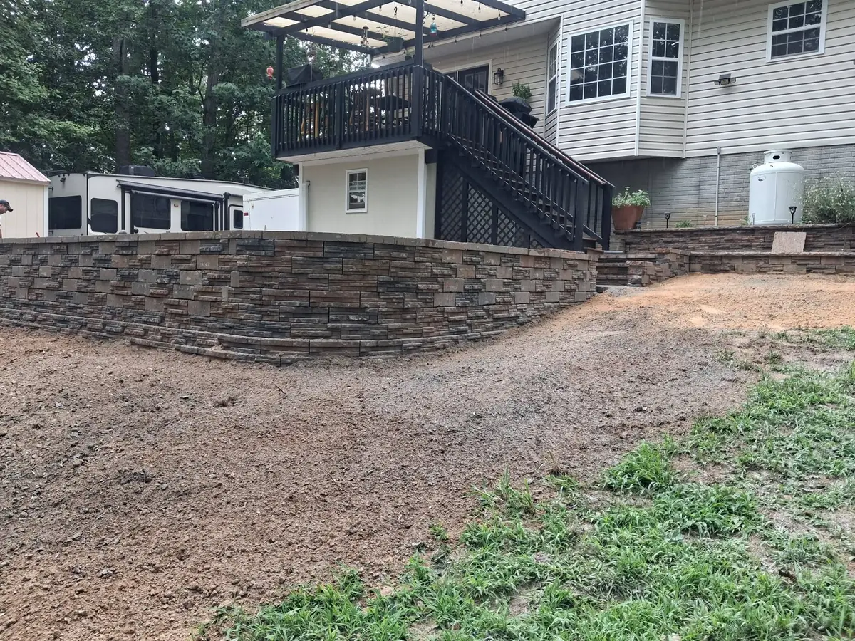 Paver patio, retaining wall, and steps project, photo 12 of 16