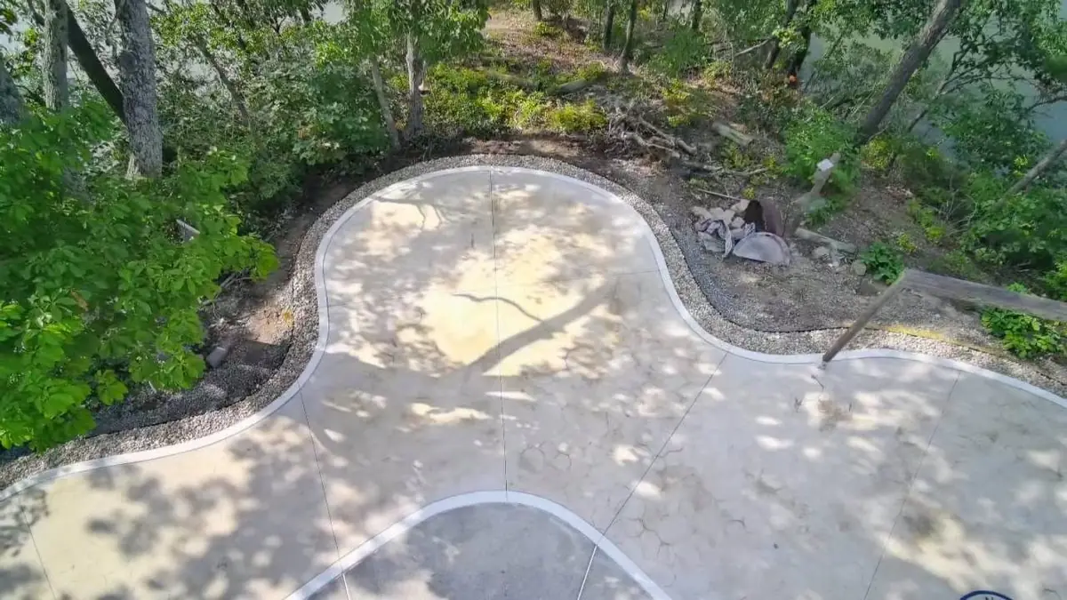 Completed decorative concrete pool deck, photo 6 of 26