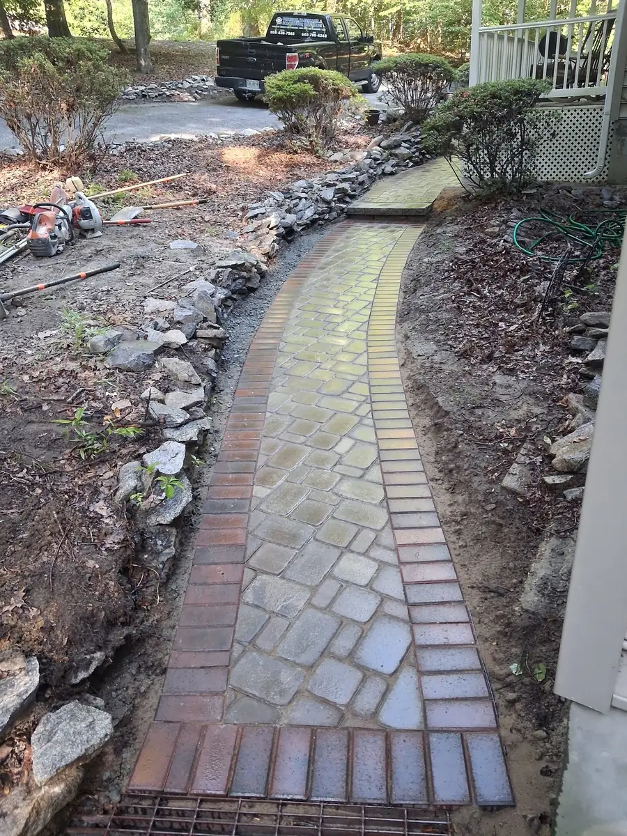 Brick and paver walkway rebuild, photo 3 of 18