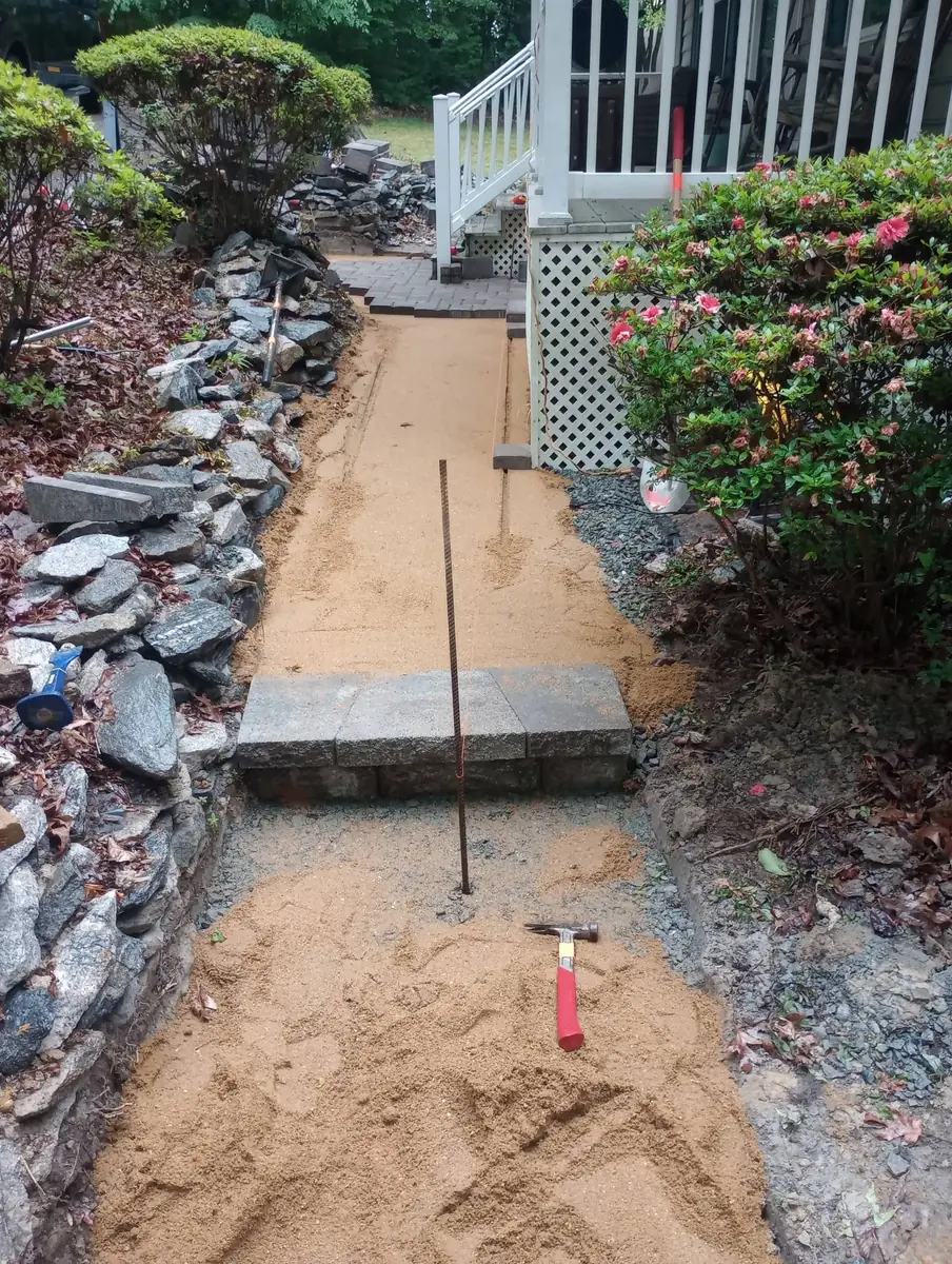 Brick and paver walkway rebuild, photo 4 of 18