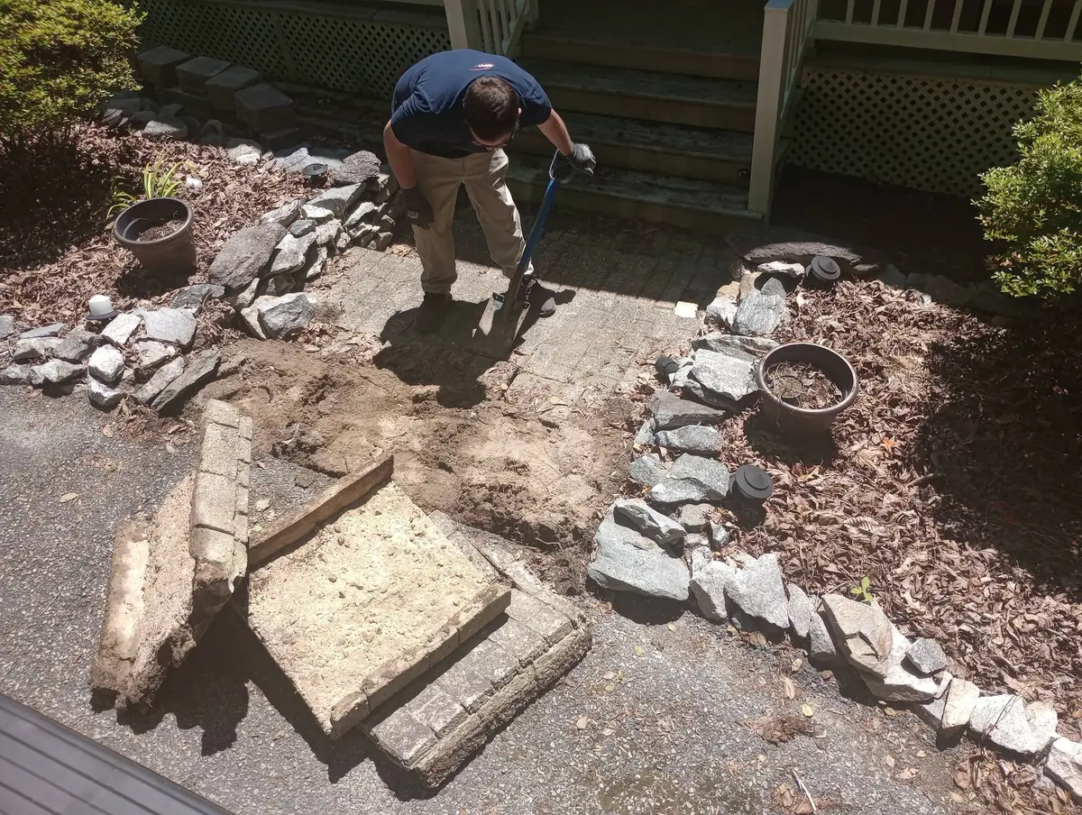 Brick and paver walkway rebuild, photo 9 of 18