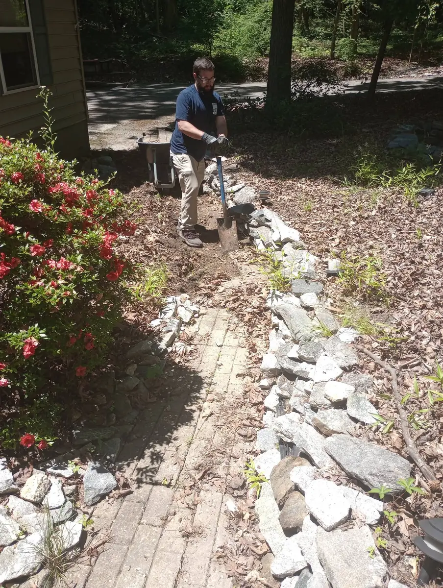 Brick and paver walkway rebuild, photo 10 of 18